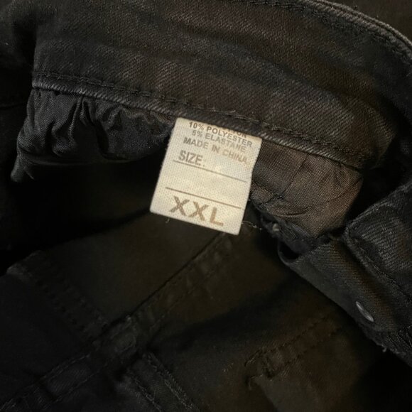 Distressed Button up Black Skinny Jeans - XXL - Picture 4 of 4
